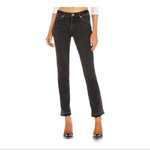 Free people We The Free Cuffed Slim Boyfriend Jean in Faded Black